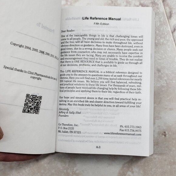 5th Edition Citizens Life Reference Manual w/ New Testament Go Therefore Inc - Picture 5 of 16
